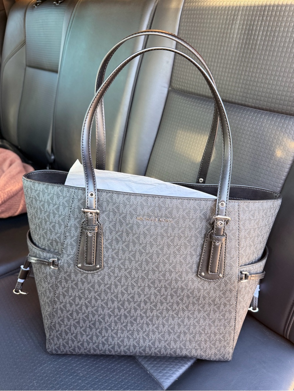 Michael Kors Gray MK Monogram Tote